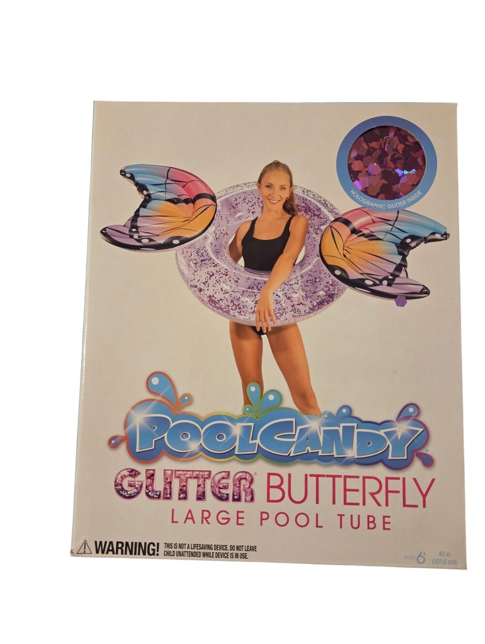 Pool Candy Glitter Butterfly Float